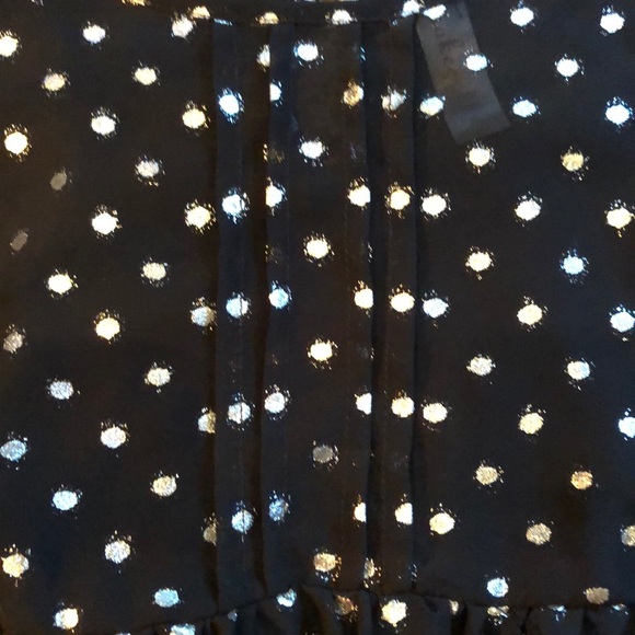 Girls black top with metallic dots. - Picture 5 of 5